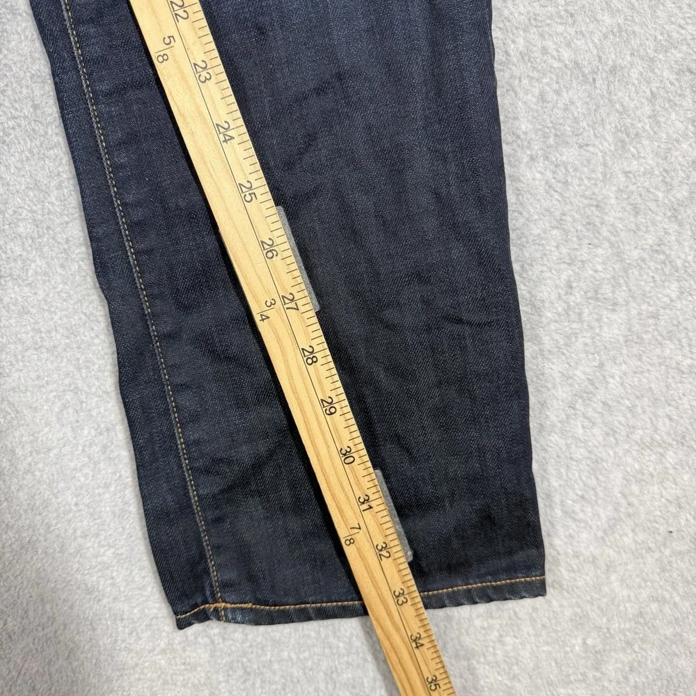 G Star RAW Jeans Men 31x34 Blue 3301 Straight Leg Dark Wash Button Fly Denim - Picture 11 of 12